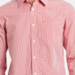 Calvin Klein Men's Extra Fine Cotton Gingham Slim Fit Shirt Red Size M