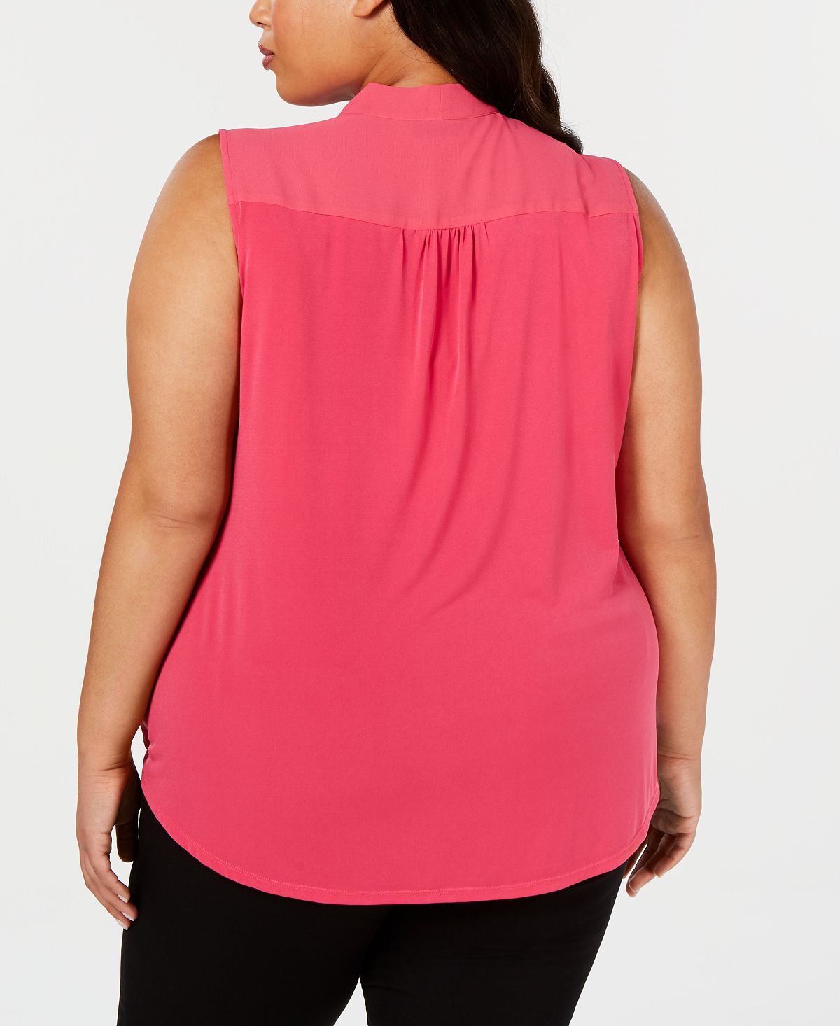 Alfani Women's Surplice V Neck Shell Pink Size 3X