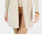 Charter Club Women's Petite Lurex Sweater Duster  Beige Size Petite M