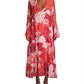 Free People Women's Moroccan Roll Floral Maxi Dress Red Size Small
