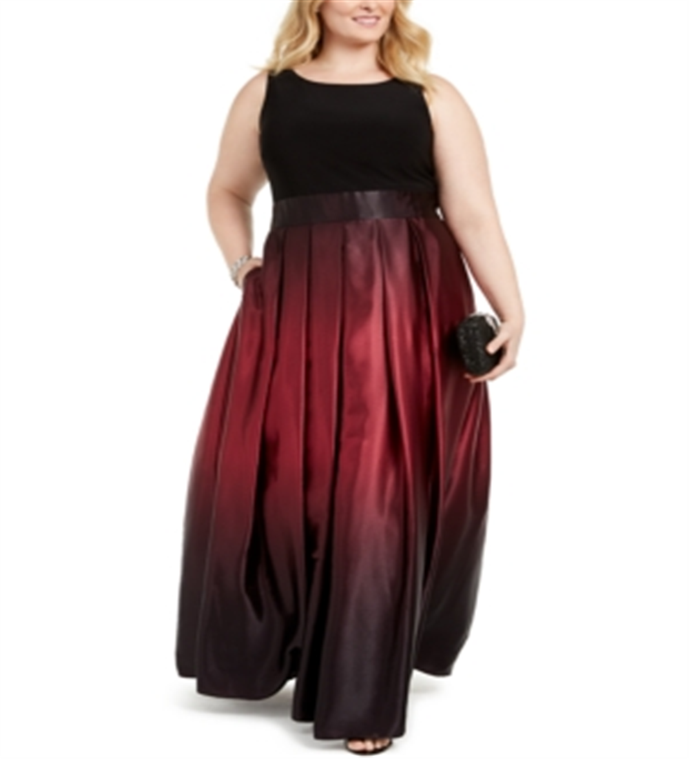 SL Fashions Women's Plus Ombre a-Line Gown Purple Size 20W