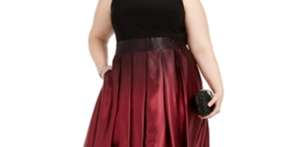 SL Fashions Women's Plus Ombre a-Line Gown Purple Size 20W