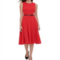 Tommy Hilfiger Women's  Sleeveless MIDI Shirt Dress Dress Red Size 10
