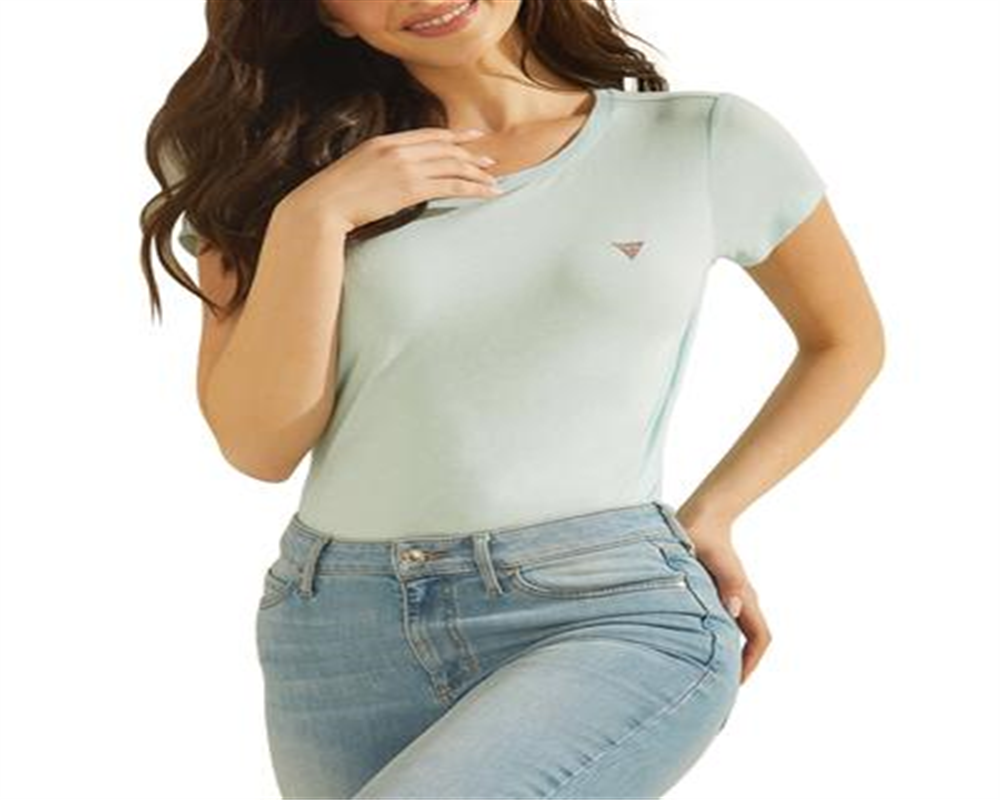 Guess Women's Logo Baby T-Shirt Mint Size Large