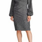 Ralph Lauren Women's Pleated Tweed Dress Black Size 12