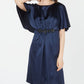 Adrianna Papell Women's Embellished Cape a Line Dress Silver Size 16
