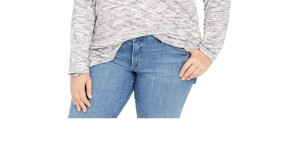 स्टाइल एंड कंपनी विमेंस प्लस स्पेस डाई स्वेटर निट ट्यूनिक ब्लैक साइज़ 2XL