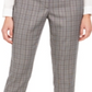 Calvin Klein Women's Plaid Straight Leg Pants Gray Size 8