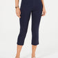Charter Club Women's Tummy Control Capri Pants Blue Size Petite