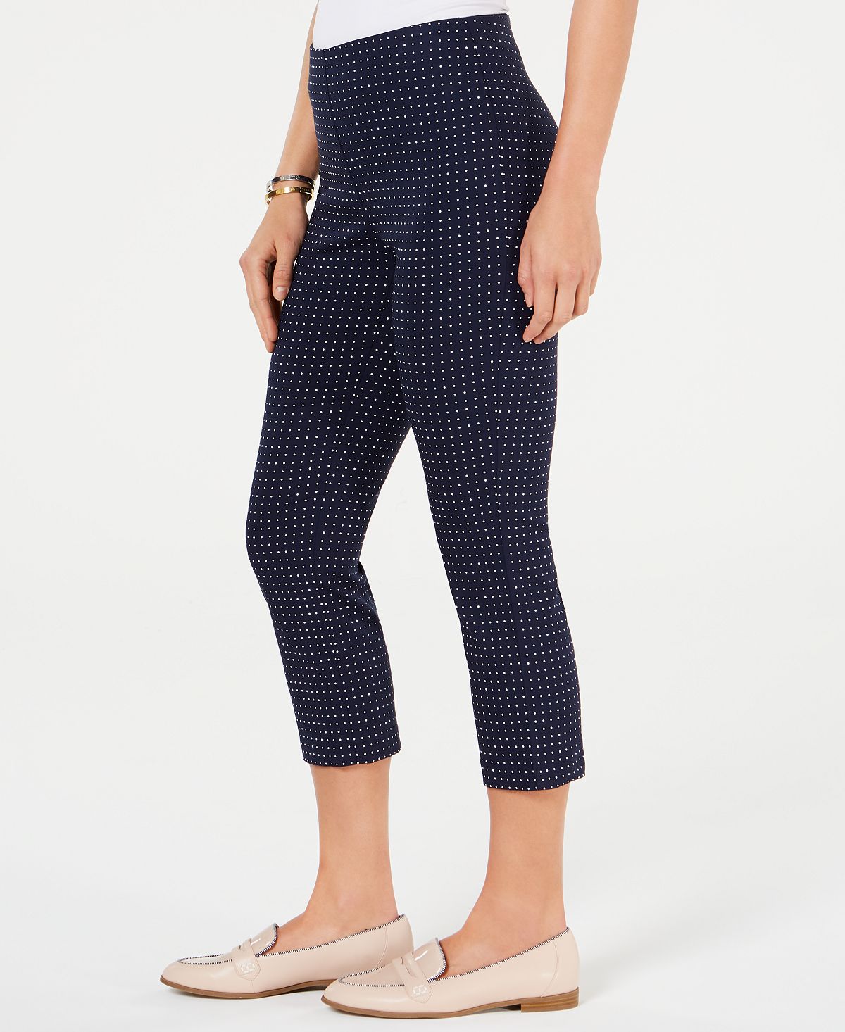 Charter Club Women's Tummy Control Capri Pants Blue Size Petite