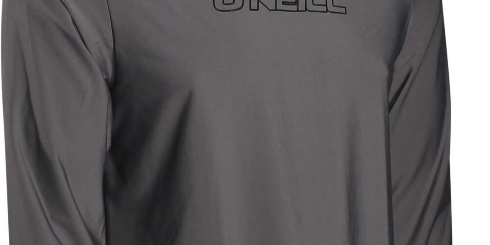 O Neill Men's Basic Skins Long Sleeve Sun Shirt Gray Size XL
