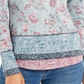 Style & Co Women's Printed Knit Top  Gray Size S