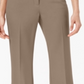 Alfani Women's Curvy Fit Mid Rise Bootcut Pants Beige Size 14