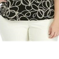 Kasper Women's Cap Sleeve Printed Keyhole Stretch Top -Black Size 3X