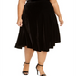 Calvin Klein Women's Plus Velvet Pull on MIDI Skirt Black Size 22W