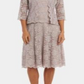 R M Richards Women's Glitter Lace Dress Jacket  Brown Size 18