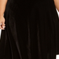 Calvin Klein Women's Plus Velvet Pull on MIDI Skirt -Black Size 18W