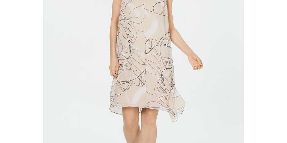 Alfani Women's V Neck Dress Pink size Petite S