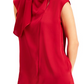 Alfani Women's Scarf Neck Tunic Red Size XS