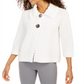 JM Collection Women's Two Button Textured Topper White Size Petite XL