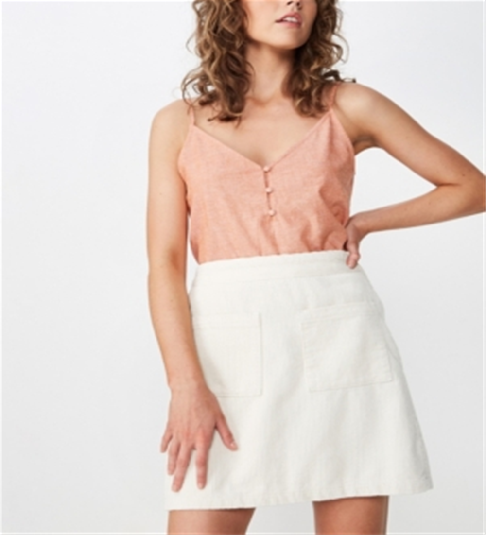 Cotton on Women's Alex Natural Cami Dress Orange Size L