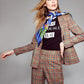 INC International Concepts Women's Belted Plaid Wide Leg Pants Green Size 4