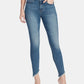 William Rast Womens Juniors Skinny Jeans Denim Asymmetric Blue Size 25