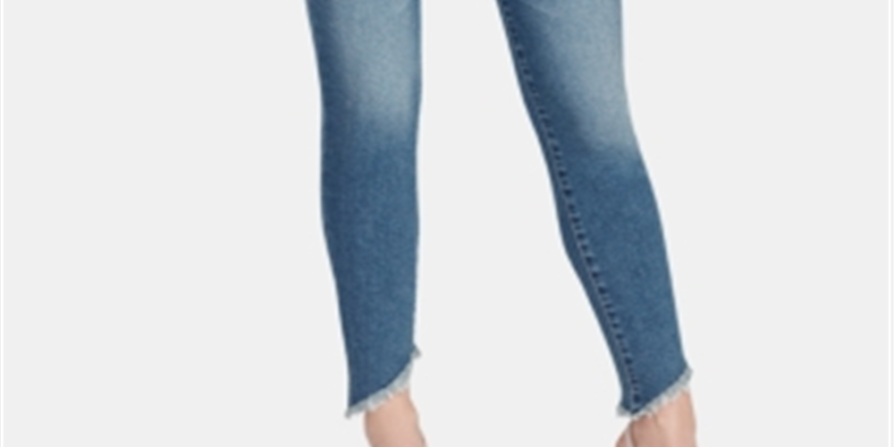 William Rast Womens Juniors Skinny Jeans Denim Asymmetric Blue Size 25
