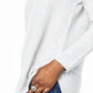 Charter Club Women's Pure Cashmere Long Sleeve Shirttail Sweater Gray Size Petite S