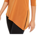Alfani Women's Asymmetrical Cut Out Top -Brown Size Petite L