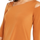 Alfani Women's Asymmetrical Cut Out Top -Brown Size Petite L