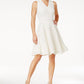 Charter Club Women's Lace Fit & Flare Dress White  Size Petite Medium