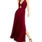 Bar III Women's Peekaboo Cutout Jumpsuit Maroon Size Small