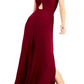 Bar III Women's Peekaboo Cutout Jumpsuit Maroon Size Small