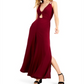 Bar III Women's Peekaboo Cutout Jumpsuit Maroon Size Small