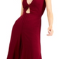 Bar III Women's Peekaboo Cutout Jumpsuit Maroon Size Small