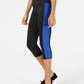 Ideology Women's Colorblocked Cropped Leggings Black Size 2XL