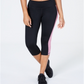 Ideology Women's Colorblocked Cropped Leggings Black Size 2XL