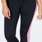 Ideology Women's Colorblocked Cropped Leggings Black Size 2XL
