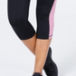 Ideology Women's Colorblocked Cropped Leggings Black Size 2XL