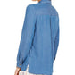 Charter Club Women's Denim Utility Shirt Blue Size Medium