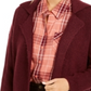 Style & Co Women's Open Front Topper Jacket Maroon Size X-Small
