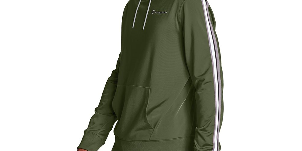 Champion Men's Athletics Track Embroidered Logo Hoodie Red Size XX-Large