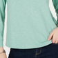 Style & Co Long-Sleeve Crewneck Top Blue Size S