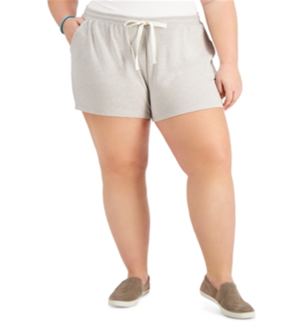 Style & Co Plus Size Solid Knit Track Shorts  Black Size  --- Style Co Plus Size Solid Knit Track Sho Deep Black 0X