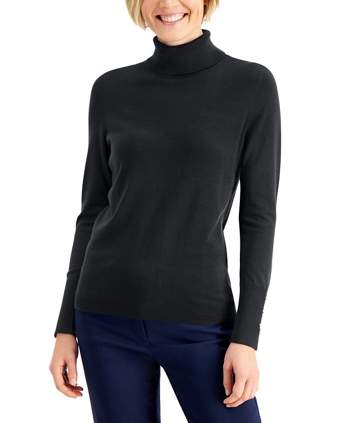 Jm Collection Turtleneck Sweater Brown Size XL