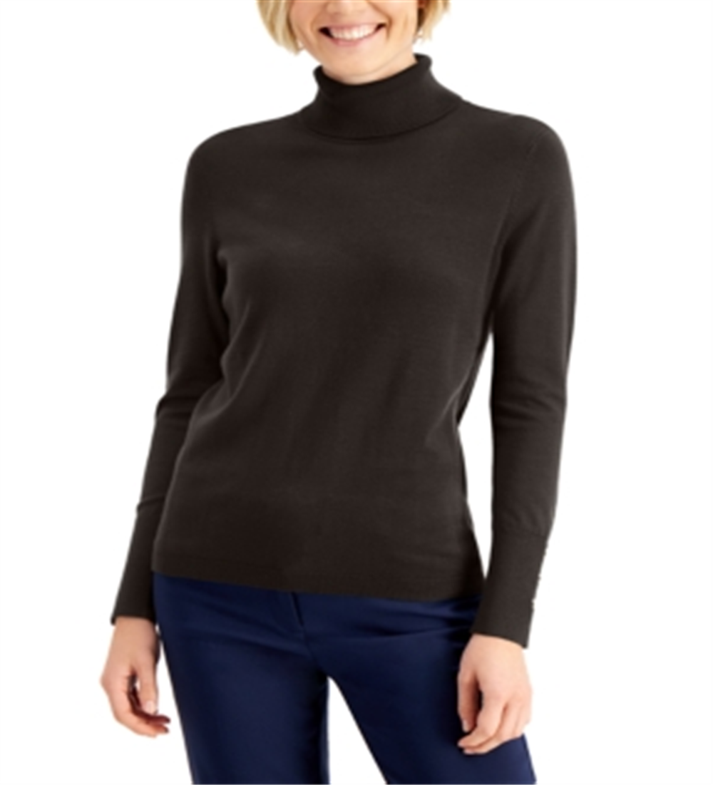 Jm Collection Turtleneck Sweater Brown Size XL