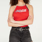 Freeze Women's Juniors Coke USA Slogan Graphic Tank Top Red Size M