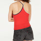 Freeze Women's Juniors Coke USA Slogan Graphic Tank Top Red Size M