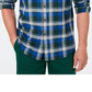 Club Room Men's Stretch Brushed Cotton Plaid Flannel Shirt - Dark Fudge Brown Size XL